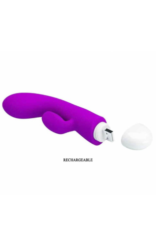 Pretty Love Eli Vibrator - Вибратор с клиторальным отростком, 18х3.4 см